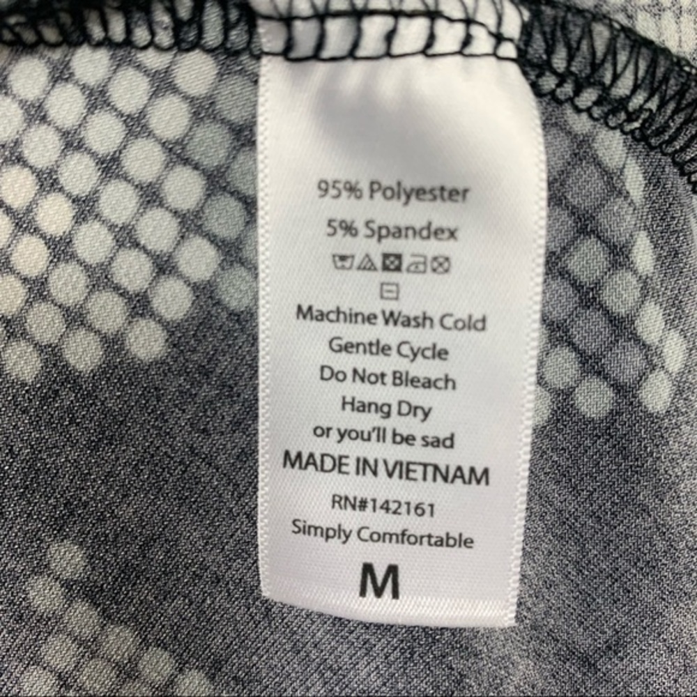 LuLaRoe Black & Grey Floral Print Carly Medium - Picture 7 of 7
